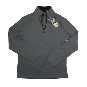 NWT Rorie Whelan Golf 1/4 Zip Pullover RW UPF 50 Wicking, gray, small